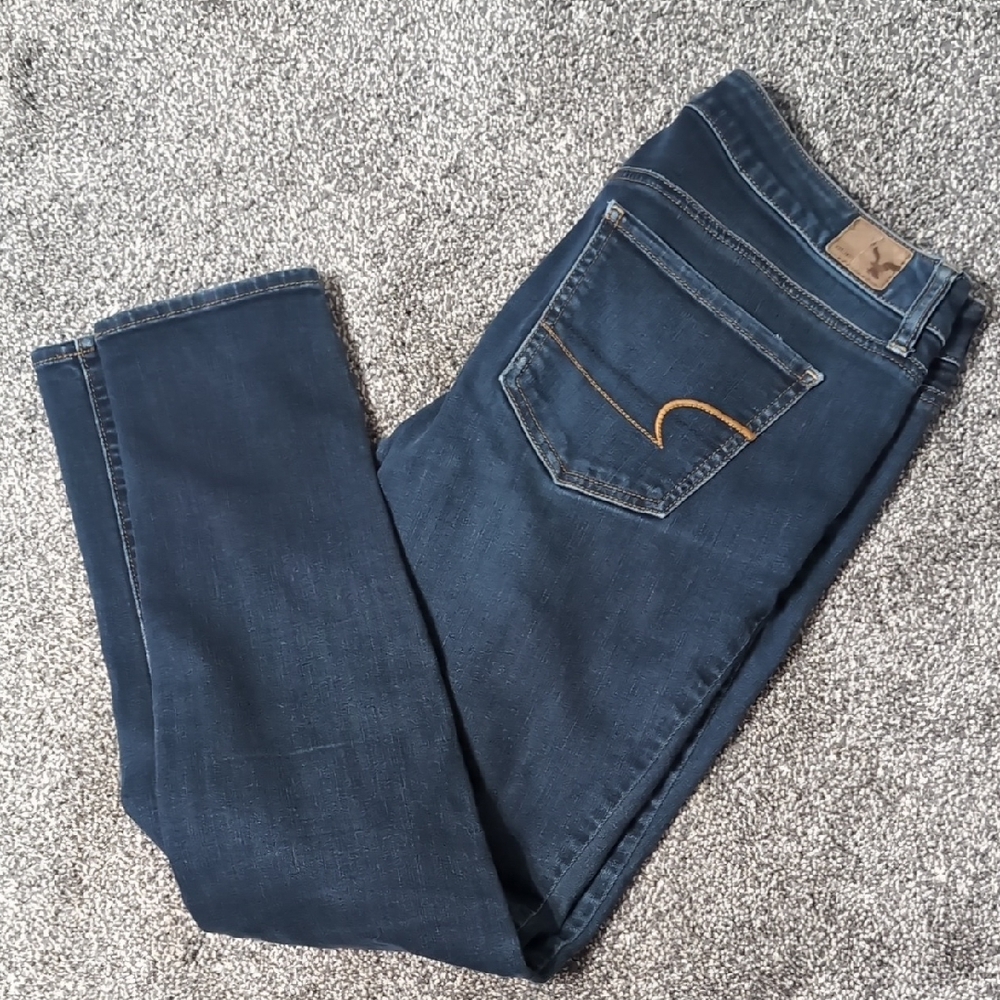 American Eagle Outfitters Dark Blue Skinny Jeans